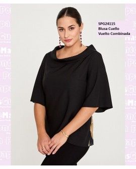 Blusa Cuello Vuelto Combinada