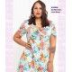Vestido Nudo Loros Rosas