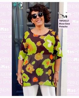 Blusa Gasa Pistacho
