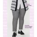 Pantalon Bengalina Estampado Negro