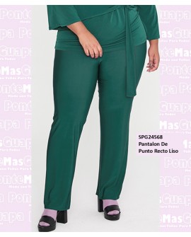 Pantalon De Punto Recto Liso