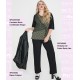 Pantalon De Punto Recto Liso