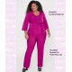 Pantalon De Punto Recto Liso