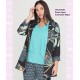 Blazer Ligero Estampado Negro