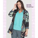 Blazer Ligero Estampado Negro
