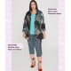 Blazer Ligero Estampado Negro