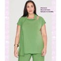 Blusa De Punto Pañuelo Con Hebilla
