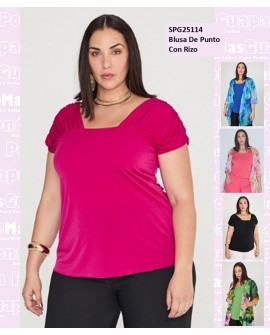 Blusa De Punto Con Rizo