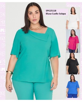 Blusa Cuello Solapa