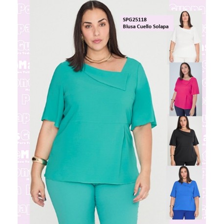 Blusa Cuello Solapa