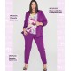 Blusa Cuello Pico Estampada Fresa