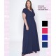 Vestido Largo Liso Escote Cruce