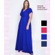 Vestido Largo Liso Escote Cruce