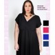Vestido Largo Liso Escote Cruce