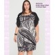 Vestido Manga Tulipan Combinado Negro