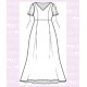 Vestido Largo Espalda Fantasia Turquesa