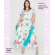 Vestido Largo Espalda Fantasia Turquesa