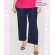 Pantalon De Punto Liso Corte Recto