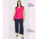 Pantalon De Punto Liso Corte Recto