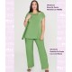 Pantalon De Punto Liso Corte Recto