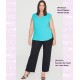 Pantalon De Punto Liso Corte Recto