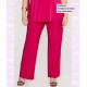 Pantalon De Punto Liso Corte Recto