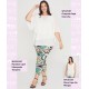 Pantalon Capri Estampado Turquesa