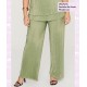 Pantalon De Punto Plisado Liso Kaki