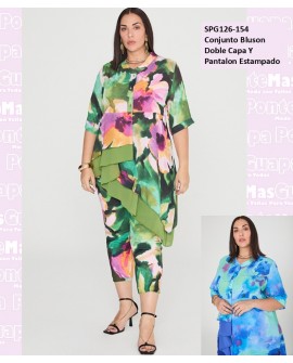 Conjunto Bluson Doble Capa y Pantalon Estampado