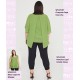 Conjunto Chaqueta Capa Gasa y Blusa Sin Mangas