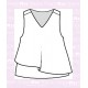 Conjunto Chaqueta Capa Gasa y Blusa Sin Mangas
