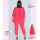 Conjunto Chaqueta Capa Gasa y Blusa Sin Mangas