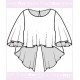Conjunto Chaqueta Capa Gasa y Blusa Sin Mangas