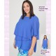Conjunto Chaqueta Capa Gasa y Blusa Sin Mangas
