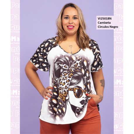 Camiseta Circulos Negro