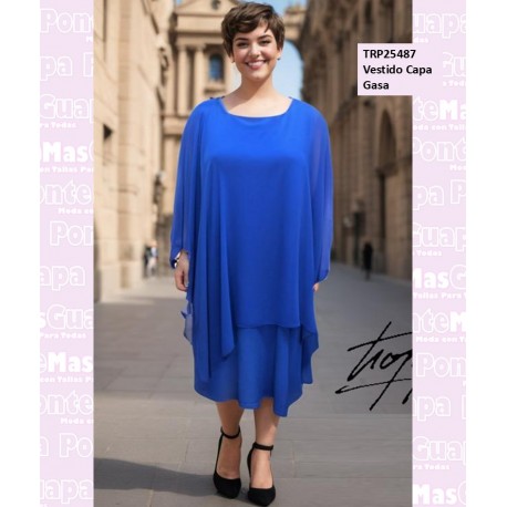 Vestido Capa Gasa