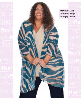 Conjunto Beige de Top y Levita