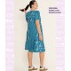 Vestido Cortes Asimetricos Azul