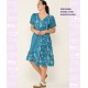 Vestido Cortes Asimetricos Azul