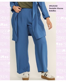 Pantalon Viscosa Bolsillos