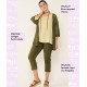 Pantalon Capri Liso Bengalina
