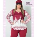 Camiseta Circulos Granate
