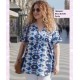 Blusa Bolsillo Pecho Etnica