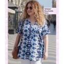 Blusa Bolsillo Pecho Etnica