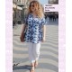 Blusa Bolsillo Pecho Etnica