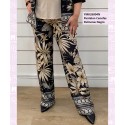 Pantalon Cenefas Palmeras Negro