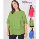 Conjunto Chaqueta Capa Gasa y Blusa Sin Mangas