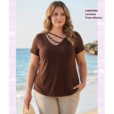 Camiseta Tirana Marron