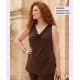 Camiseta Punto Drapeada Choco