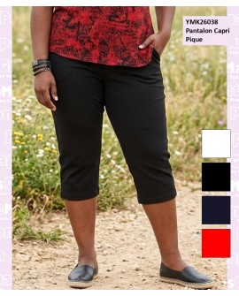 Pantalon Capri Pique